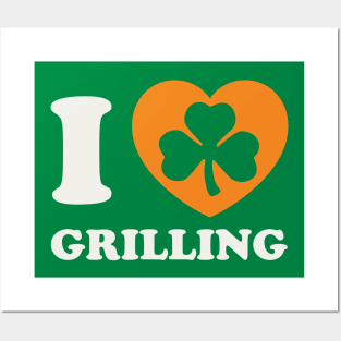 St Patricks Day Grilling Funny Irish Pride Grilling Saying Posters and Art